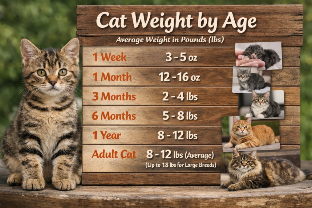 cat weight by age